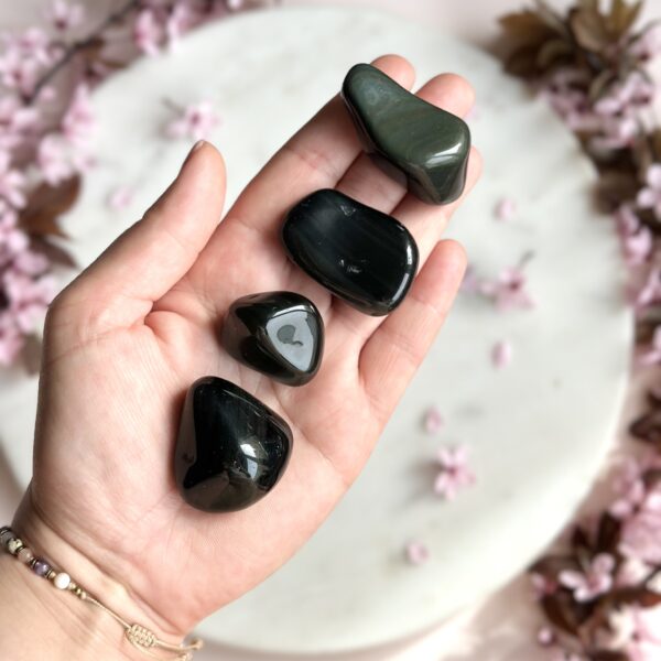 Obsydian Polerowany 3 cm 1 polerowany obsydian