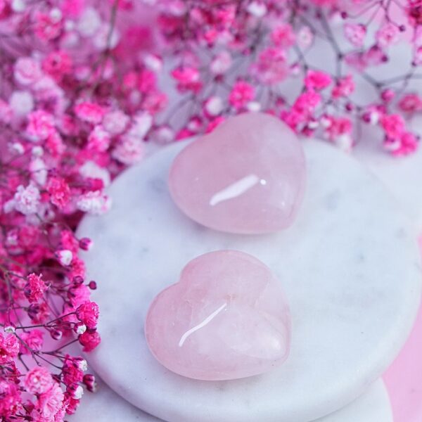 kwarc różowy serce duże