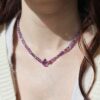 Naszyjnik z Ametystem 4 naszyjnik ametyst na szyi