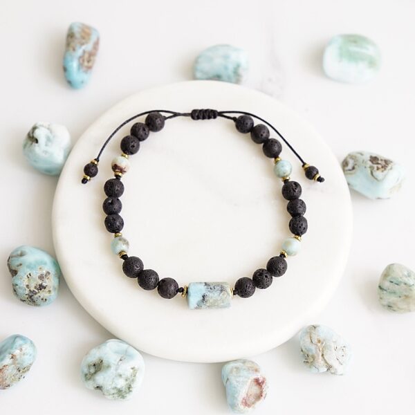 bransoletka larimar i lawa