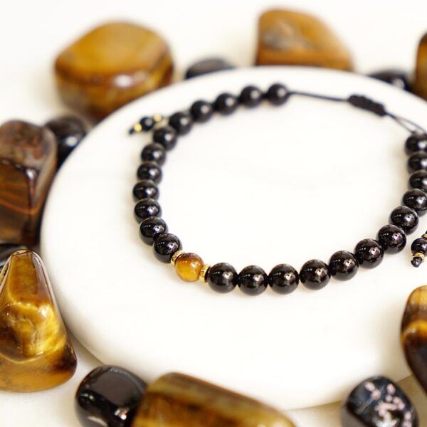 bransoletka tygrysie oko onyks detale