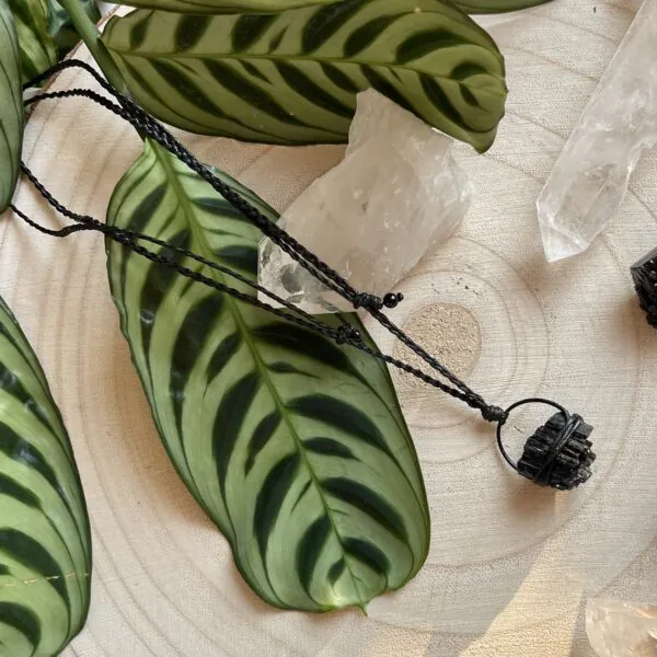 Czarny Turmalin Naszyjnik Pleciony 1 Czarny Turmalin Naszyjnik Pleciony