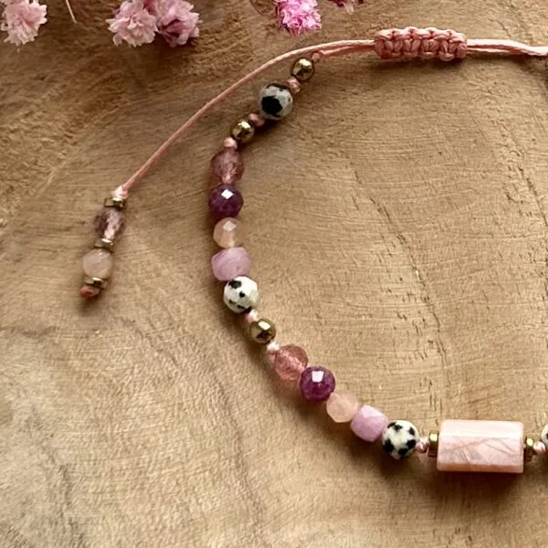 Bransoletka Kamień Słoneczny i Rubin